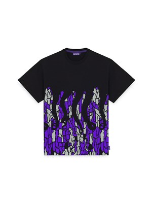 IUTER-OCTOPUS IUTER-OCTOPUS 23WOTS10 Tee Blk Oct.Huntin Viola-Nero Uomo in T-shirt