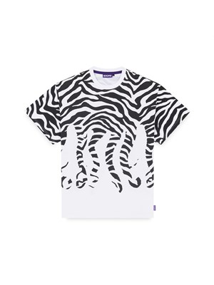 IUTER-OCTOPUS IUTER-OCTOPUS 24SOTS15 Tee Wht Zebra Nero-Bianco Uomo in T-shirt