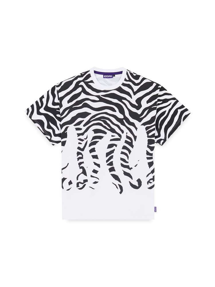 IUTER-OCTOPUS IUTER-OCTOPUS 24SOTS15 Tee Wht Zebra Nero-Bianco Uomo