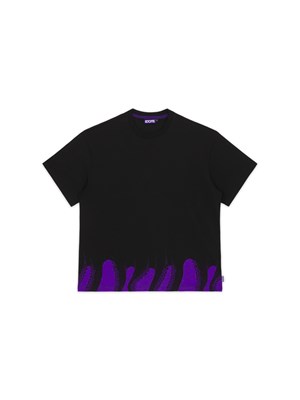 IUTER-OCTOPUS IUTER-OCTOPUS 24WOTS26 Tee Blk Oct.Lower Viola-Nero Uomo in T-shirt