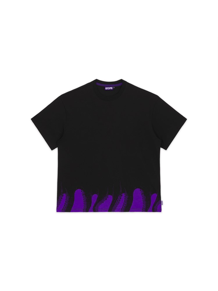 IUTER-OCTOPUS IUTER-OCTOPUS 24WOTS26 Tee Blk Oct.Lower Viola-Nero Uomo