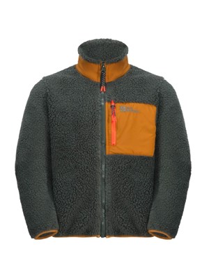 JACK WOLFSKIN JACK WOLFSKIN 1609162 4136 Giacca Full Zip Arancio-Verde Bambino in Giacche