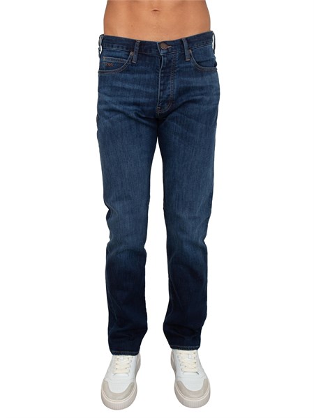 jeans uomo emporio armani in cotone blu scuro em001369af14120