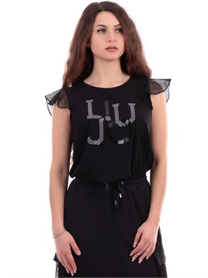 LIU JO LIU JO Ta4269JS003 22222 Top Jersey Nero Donna in Canotta