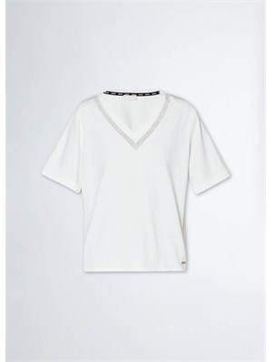 LIU JO LIU JO Ta4101JS003 10604 T-Shirt Mc Bianco Donna in T-shirt