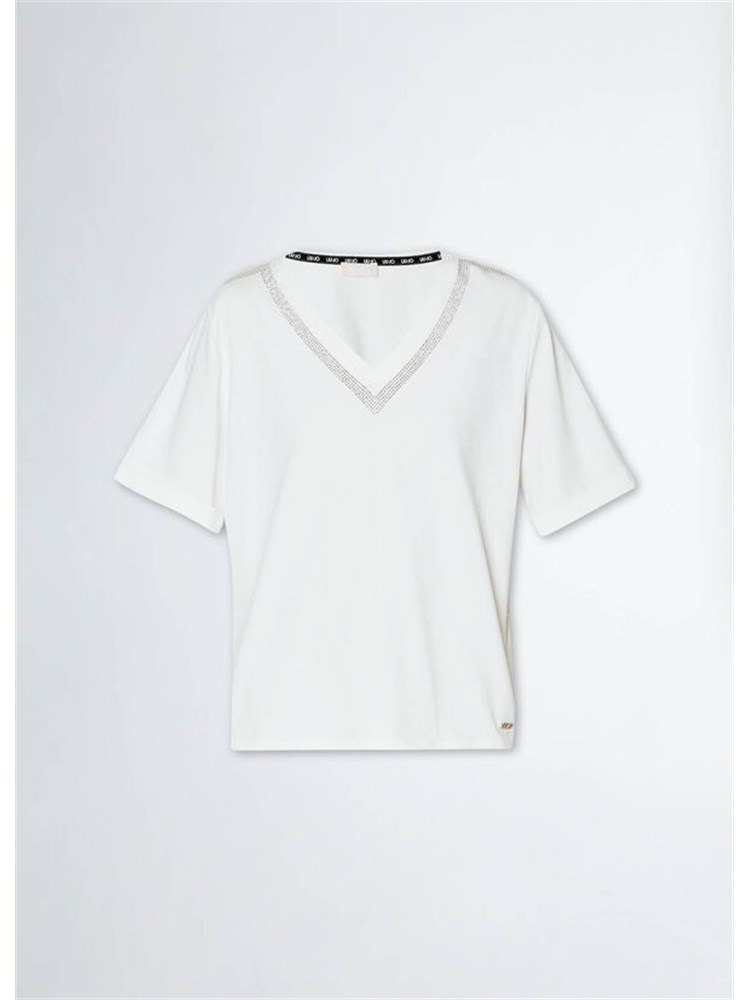 LIU JO LIU JO Ta4101JS003 10604 T-Shirt Mc Bianco Donna