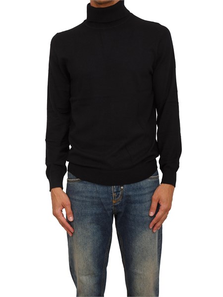 maglia collo alto antony morato relaxed fit in misto viscosa nera mmsw01562ya200081