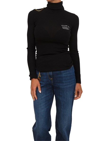 maglia dolcevita elisabetta franchi in lana nera mk43b57e2