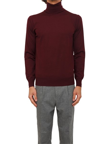 maglia dolcevita paolo pecora in lana merino bordeaux a003f001