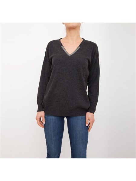 maglia donna fabiana filippi grigio mad220w014