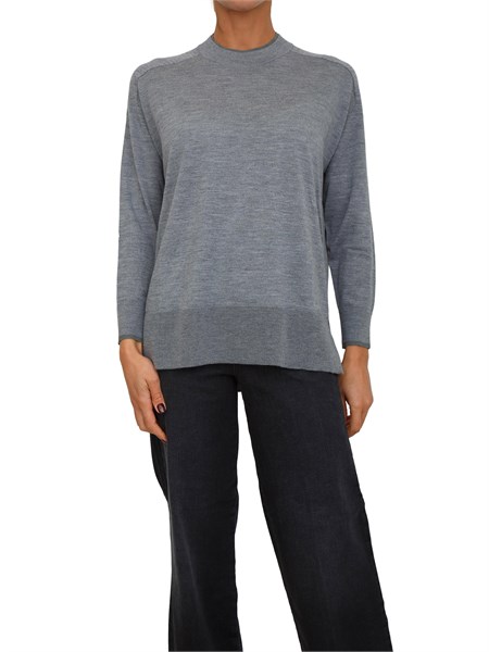 maglia girocollo mover nenette in lana merino grigia mover