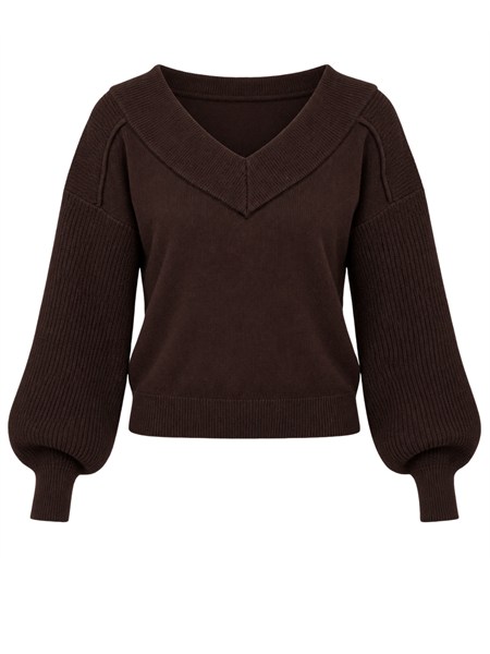 maglia ringhio pinko in lana marrone ringhioa3p4