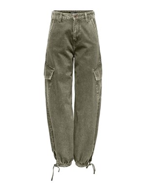 ONLY ONLY 15305172 Kal Onlpernille Cargo Verde Donna in Pantalone