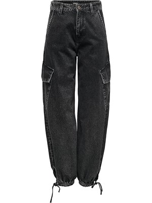 ONLY ONLY 15297358 Blk Den Onlpernille C Nero Donna in Pantalone