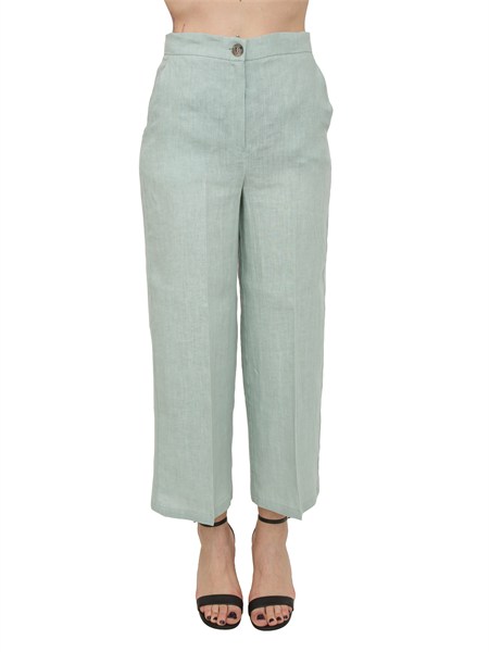 pantalone emmclava emme marella in lino acquamarina emmclava