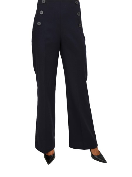 pantalone enta nenette in fresco lana blu enta