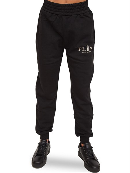 pantalone tuta donna philipp plein nero wjt1427pjo002n