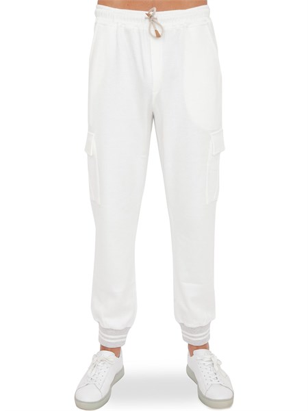 pantalone tuta uomo eleventy bianco f75felf03fel26005