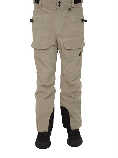 pantaloni da sci mercantour k way uomo in velluto beige a coste k6126uw
