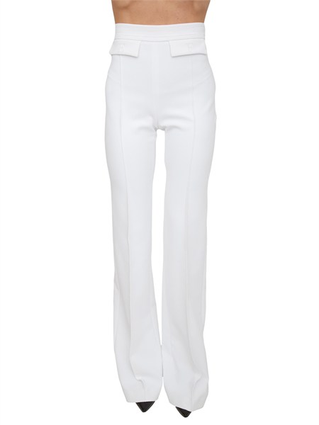 pantaloni elisabetta franchi in doppio crepe stretch avorio pa17161e2