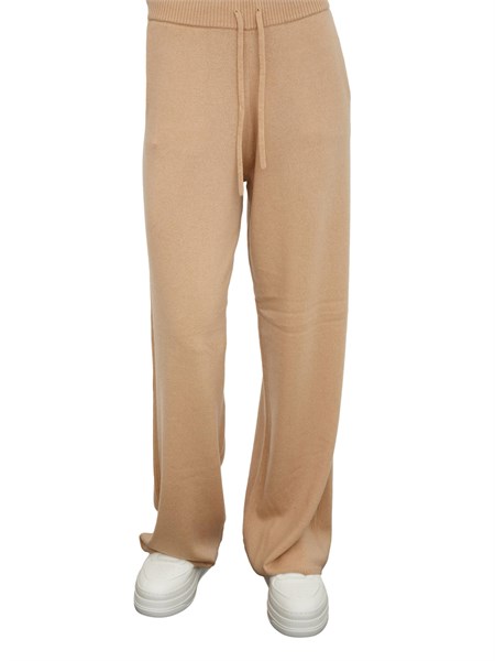 pantaloni jogging pinko in lana e cashmere beige cammello veraguasa2q9