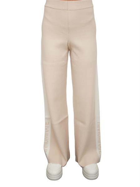 pantaloni palazzo hinnominate in misto viscosa beige e bianco hmabw02131mttm0001