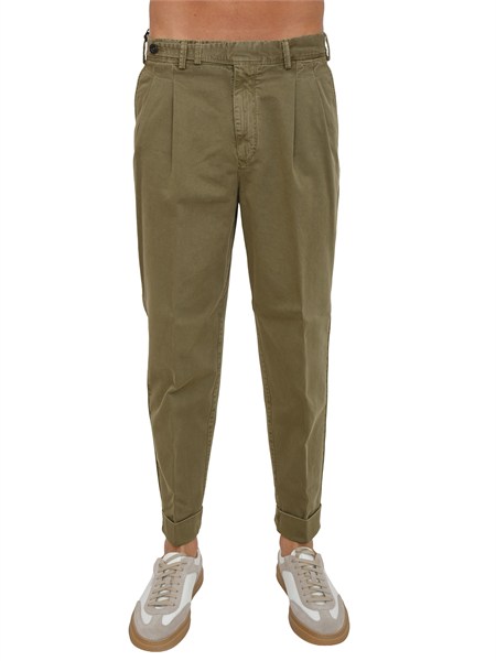 pantaloni pt torino chino in cotone verde sr95ztcmzb0rwl