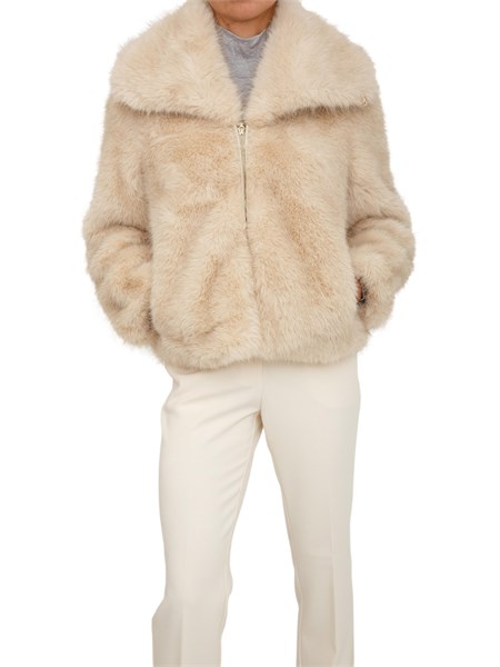 pelliccia nenette in ecovolpe beige pasqua