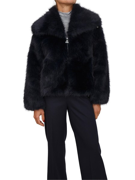 pelliccia nenette in ecovolpe blu pasqua