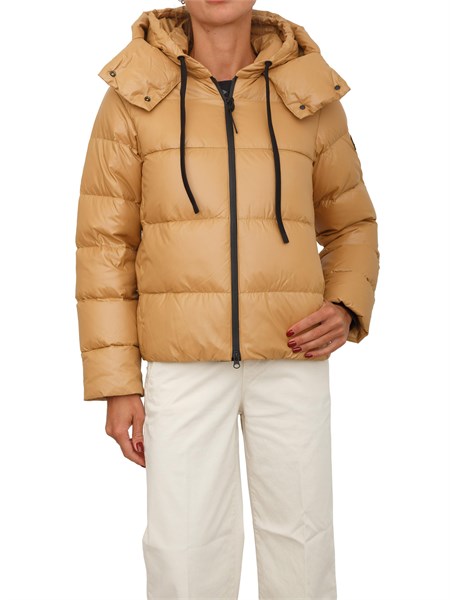 piumino peuterey donna in nylon idrorepellente beige ped5395kenidlks