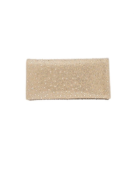 pochette siria twenty fourhaitch oro con cristalli all over siria