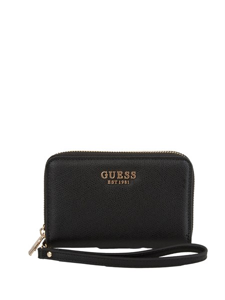 portafoglio guess amorette in ecopelle saffiano nero swbg7898164