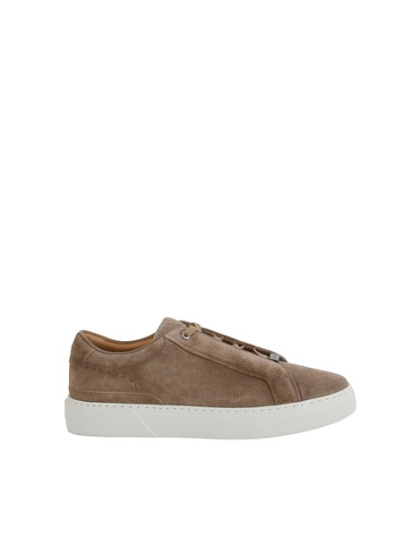 sneakers boss uomo in pelle taupe garytenn sdhdel50534292