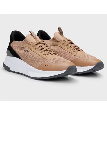 sneakers uomo boss beige ttnmevo slon knrsd50523113