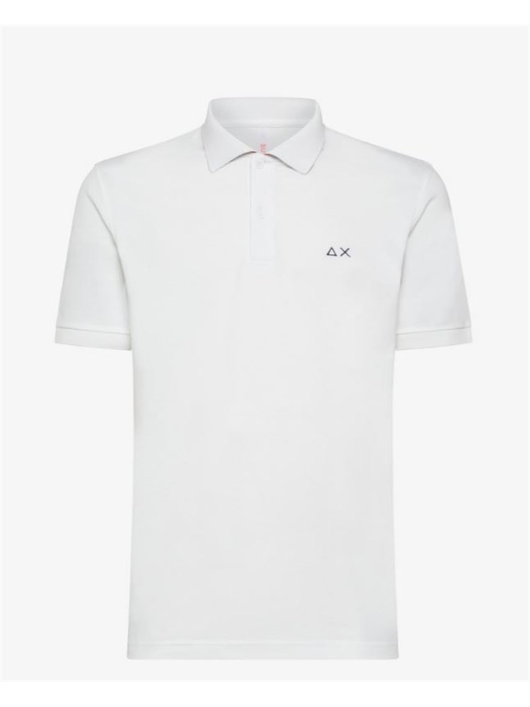 SUN68 SUN68 A34116 01 Polo Mc Under Collar Bianco Uomo