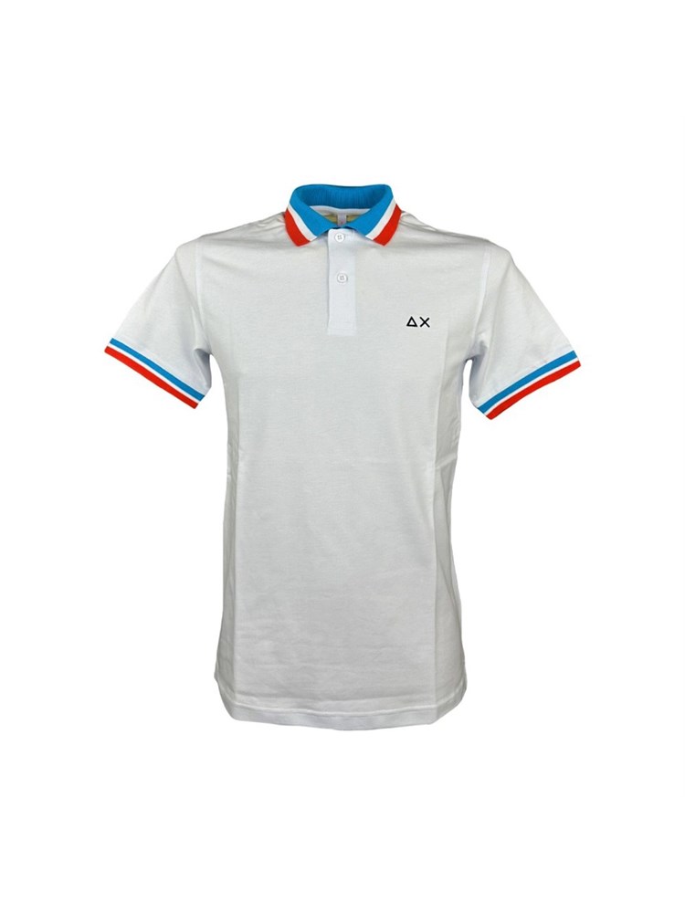 SUN68 SUN68 A34117 01 Polo Mc Collar Multi Bianco Uomo