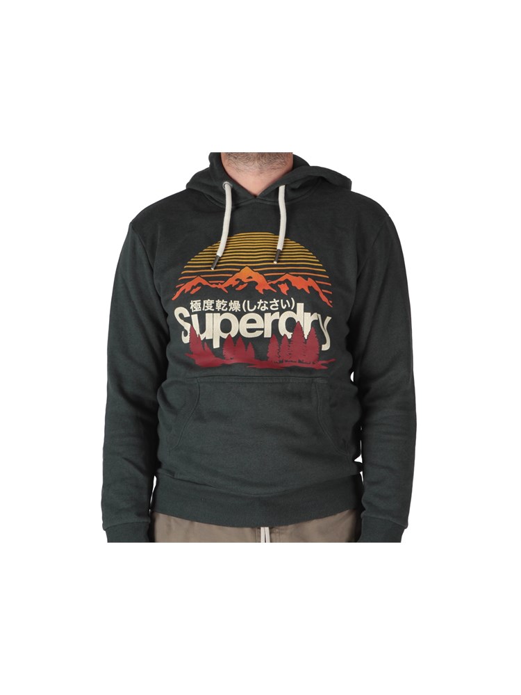 SUPERDRY SUPERDRY M2013146A 3KV Felpa Capp Verde Uomo