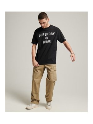 SUPERDRY SUPERDRY M1011656A Gi5 Blk2 T-Shirt Nero Uomo in T-shirt