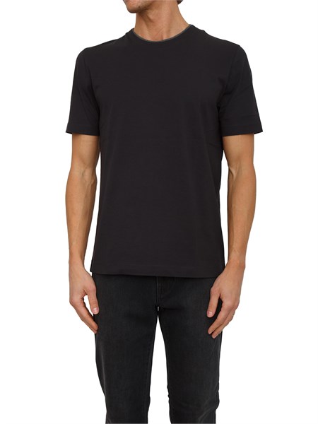 t shirt corneliani in jersey di cotone nero 26g5712625022