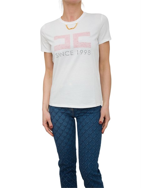 t shirt donna elisabetta franchi bianco ma03351e2