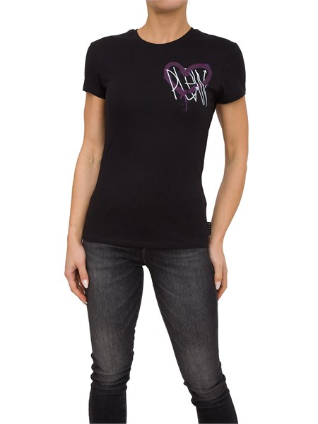 t shirt donna philipp plein nero wtk2896pjy002n