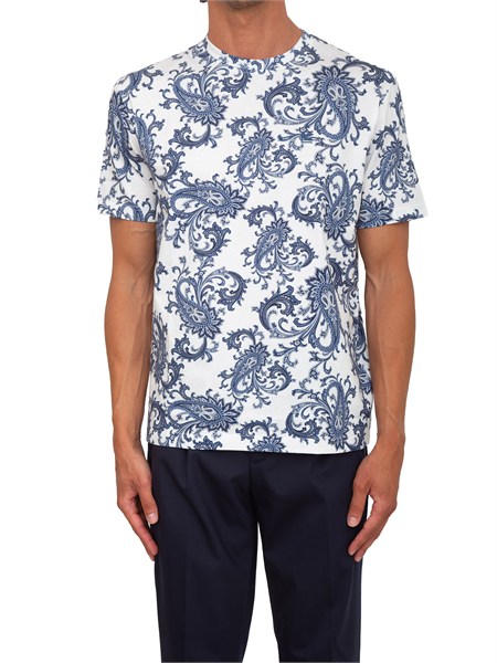 t shirt girocollo etro uomo in cotone fantasia paisley blu mrma0002akg36