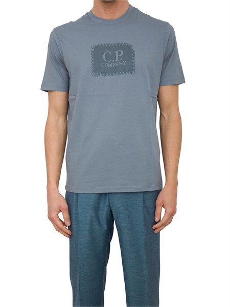 t shirt uomo cp company azzurro 18cmts029a005100w