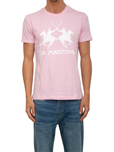 t shirt uomo la martina rosa mar001js206
