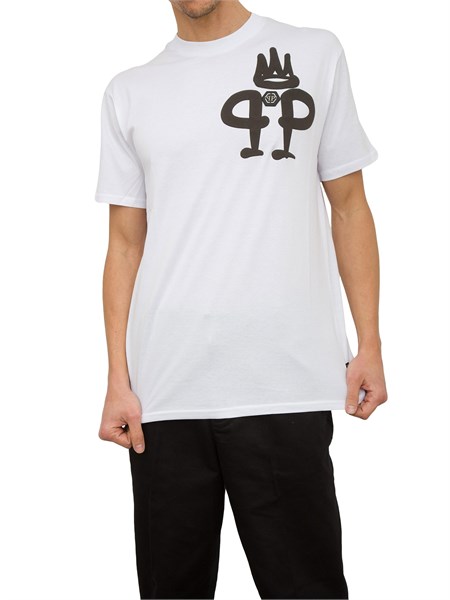 t shirt uomo philipp plein bianco mtk6637pjy002n