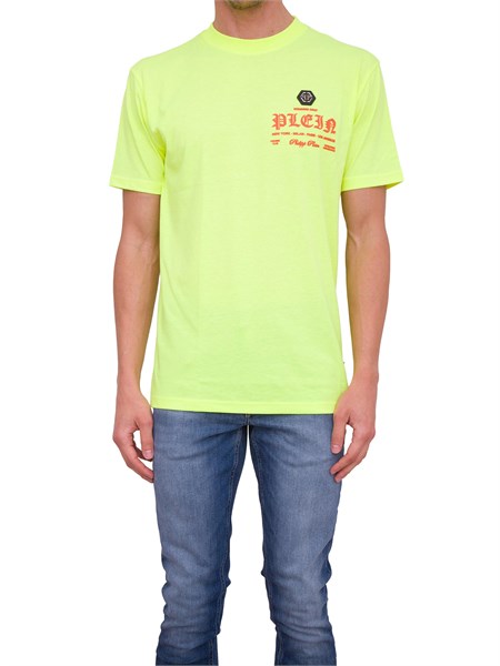 t shirt uomo philipp plein giallo mtk6842pjy002n