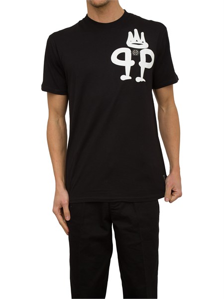 t shirt uomo philipp plein nero mtk6637pjy002n