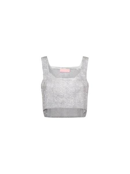top cropped new atene twenty fourhaitch strass argento newatene