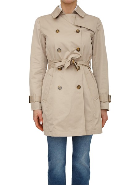 trench doppiopetto mllzuppa marella in cotone tecnico beige mllzuppa