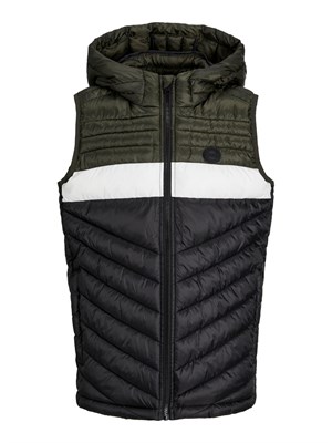 TWO PLAY TWO PLAY Jack Jones 12212854 Rosin Jjehero Gilet Verde-Nero Bambino in Gilet